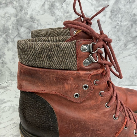 AETREX Aubrey Brownish Red Leather Hiking Waterproof Boots Women's US Size 8.5 - Picture 8 of 16